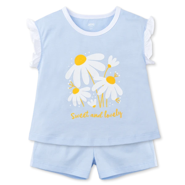 Bộ bé gái ngắn Animo Easy TX0226015 (1-4Y, Dương, TT02)