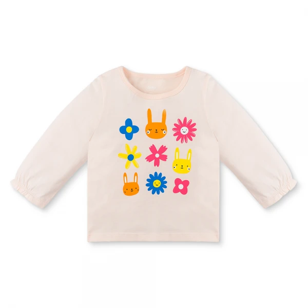 Bộ bé gái dài Animo Easy FG1125072 (1-4Y, Kem-cam)