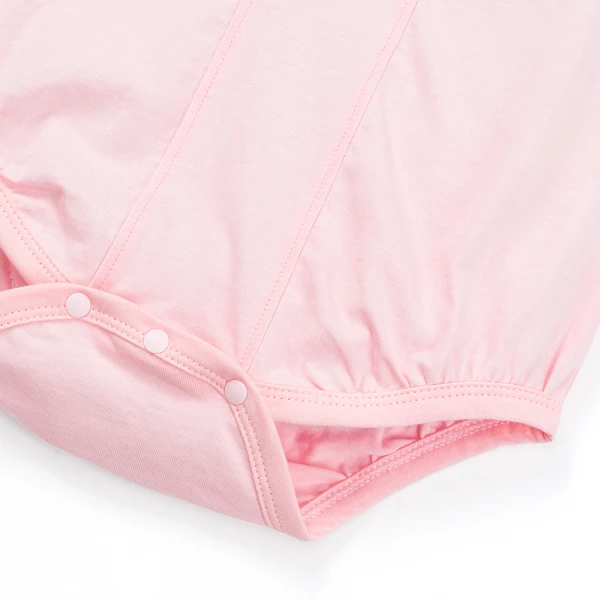 Bodysuit bé gái tam giác Animo VD1125031 (0-3M,Hồng - trắng, NN01)