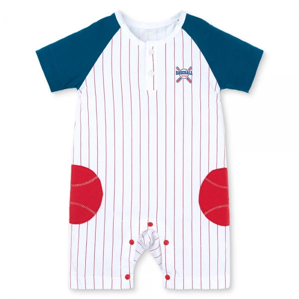 Bodysuit bé trai đùi Animo VD1225011 (0-3M, Trắng - xanh navy, TT12)