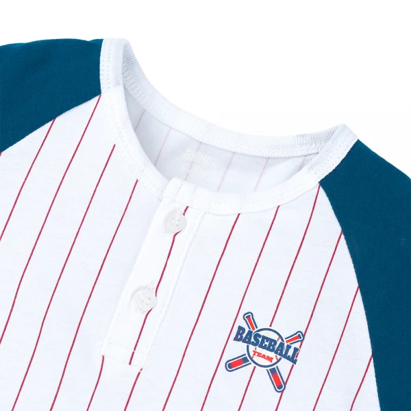 Bodysuit bé trai đùi Animo VD1225011 (0-3M, Trắng - xanh navy, TT12)