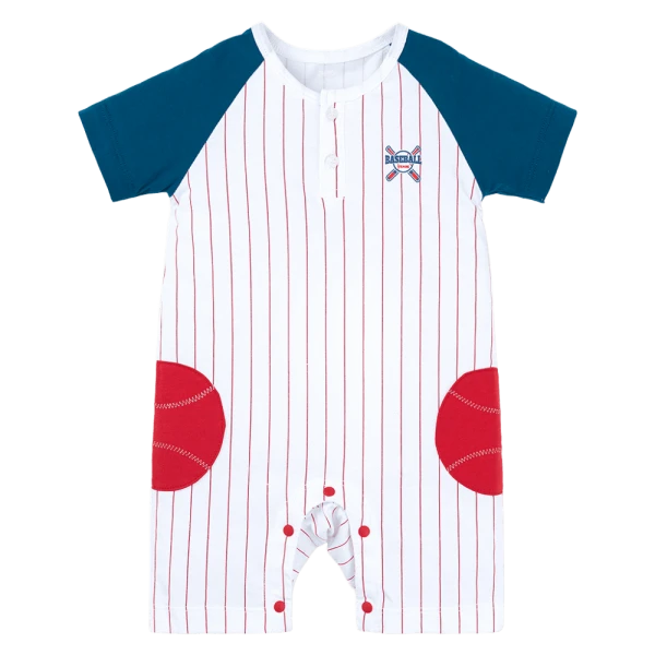 Bodysuit bé trai đùi Animo VD1225011 (0-3M, Trắng - xanh navy, TT12)