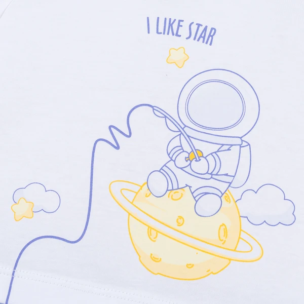 Bodysuit bé trai đùi Animo VD1225014 (0-3M, Trắng - xanh nhạt, NN02)