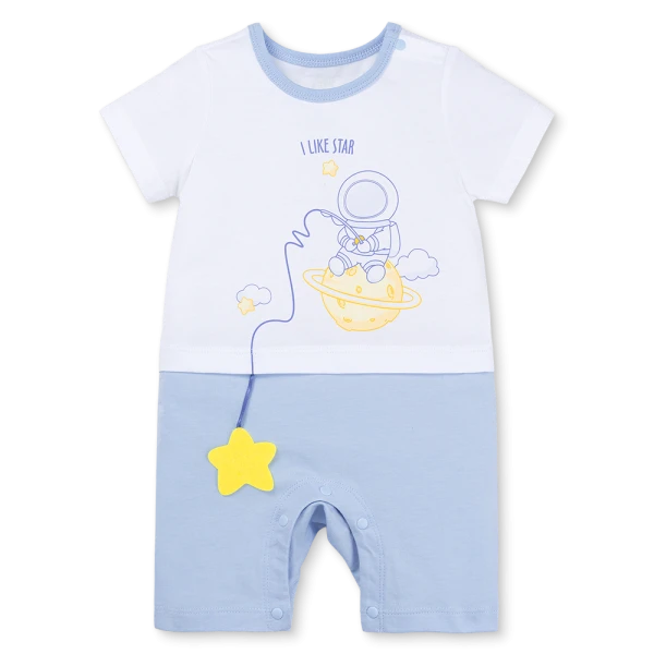 Bodysuit bé trai đùi Animo VD1225014 (0-3M, Trắng - xanh nhạt, NN02)