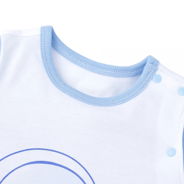 Bodysuit bé trai đùi Animo VD1225016 (0-3M, Trắng - vàng, TT02)