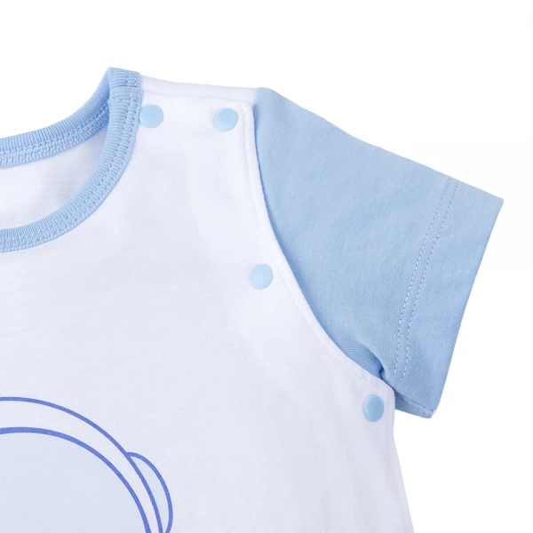 Bodysuit bé trai đùi Animo VD1225016 (0-3M, Trắng - vàng, TT02)