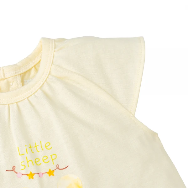 Bodysuit bé gái đùi Animo VD0226009 (0-3M, Kem, NN03)