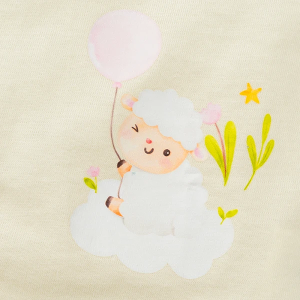 Bodysuit bé gái đùi Animo VD0226009 (0-3M, Kem, NN03)