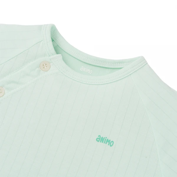 Set 2 bộ kháng khuẩn modal ngắn Animo BMC1125057 (0-3M, Trắng-xanh lá nhạt, NN06)