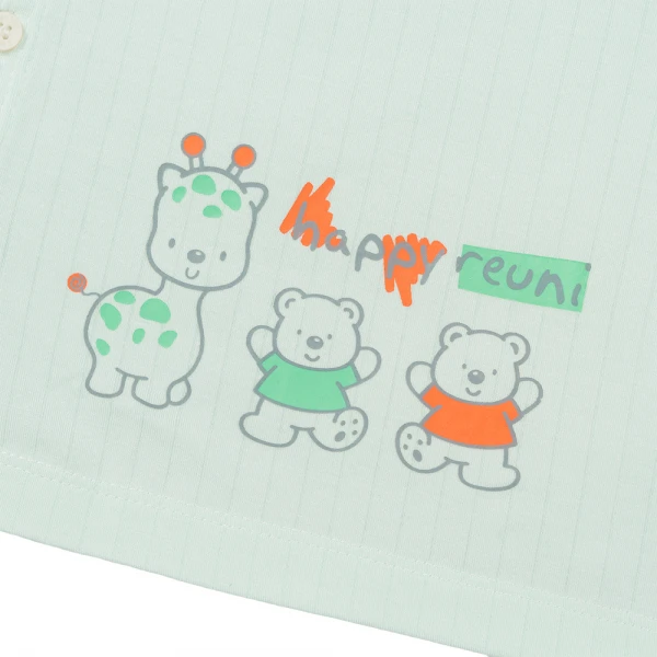 Set 2 bộ kháng khuẩn modal ngắn Animo BMC1125057 (0-3M, Trắng-xanh lá nhạt, NN06)