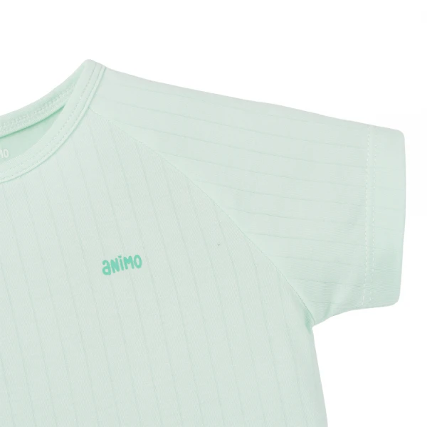 Set 2 bộ kháng khuẩn modal ngắn Animo BMC1125057 (0-3M, Trắng-xanh lá nhạt, NN06)