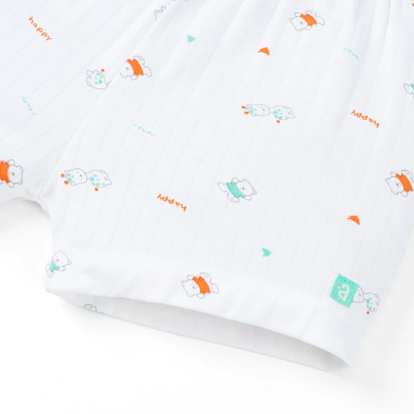 Set 2 bộ kháng khuẩn modal ngắn Animo BMC1125057 (0-3M, Trắng-xanh lá nhạt, NN06)