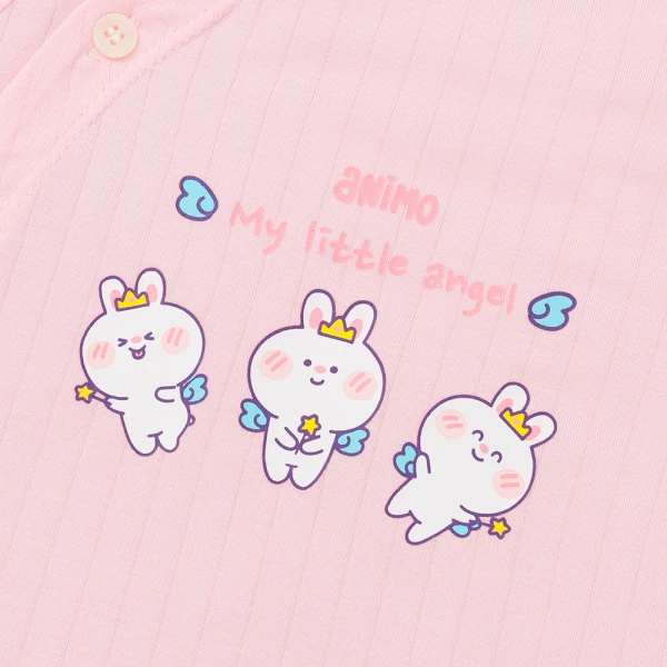 Set 2 bộ kháng khuẩn modal ngắn Animo BMC1125063 (0-3M, Trắng-hồng, NN06)