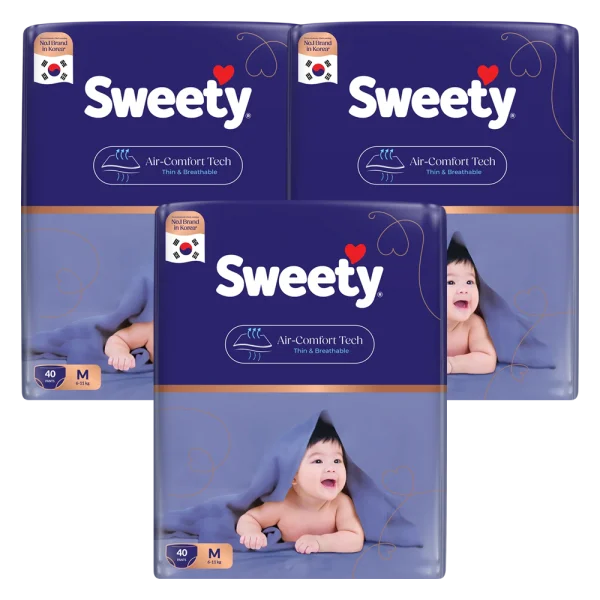 Combo 3 T&atilde; quần Sweety cỡ M 40 miếng