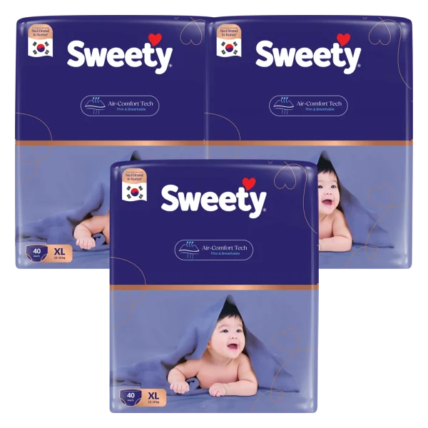 Combo 3 T&atilde; quần Sweety cỡ XL 40 miếng
