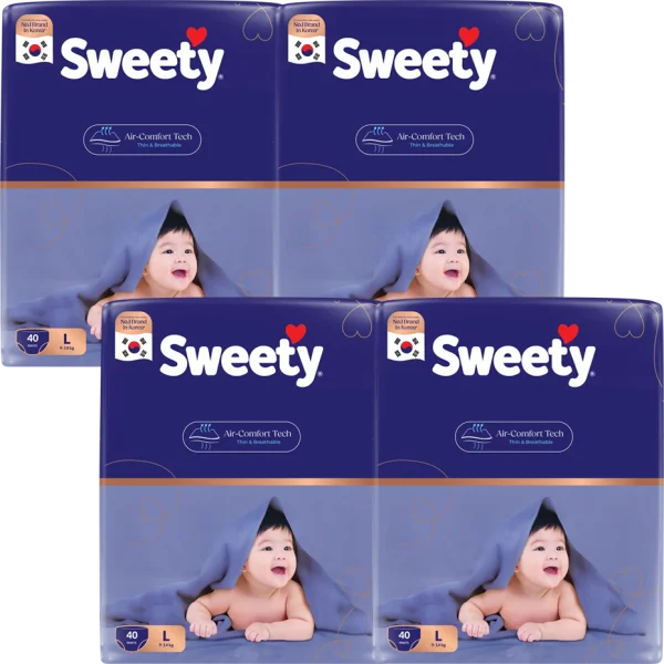 Combo 4 Tã quần Sweety cỡ L 40 miếng