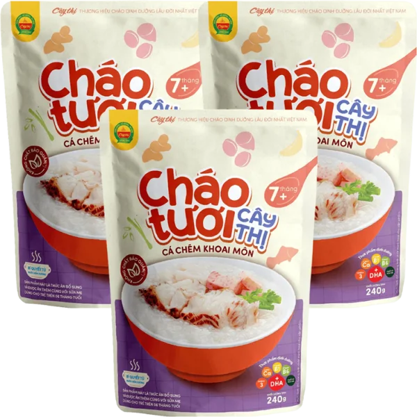 Combo 3 Cháo tươi Cây Thị cá chẽm khoai môn