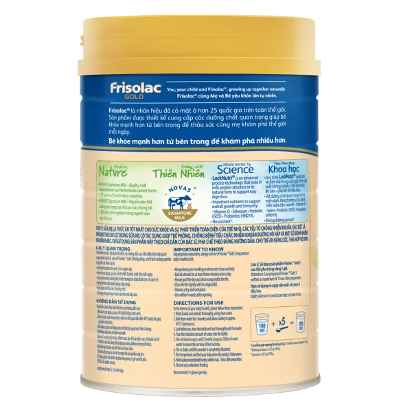 Frisolac Gold 3, 1 - 2 tuổi, 800g (Giao bao bì ngẫu nhiên)