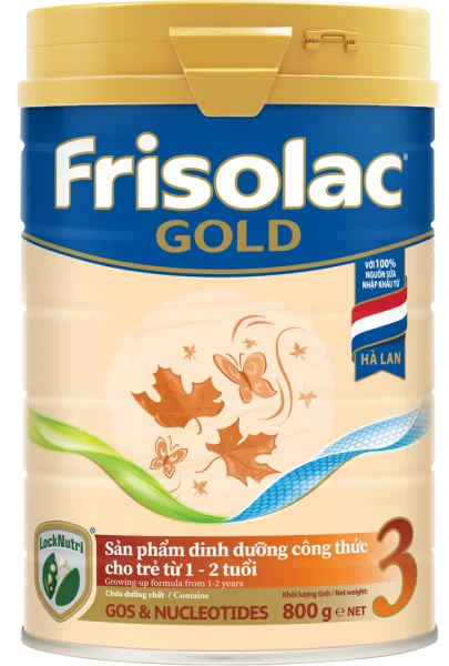 Frisolac Gold 3, 1 - 2 tuổi, 800g (Giao bao bì ngẫu nhiên)