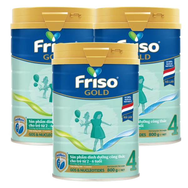 Combo 3 lon Friso Gold 4, 2 - 6 tuổi (800gr)