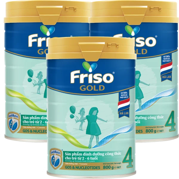 Combo 3 lon Friso Gold 4, 2 - 6 tuổi (800gr)