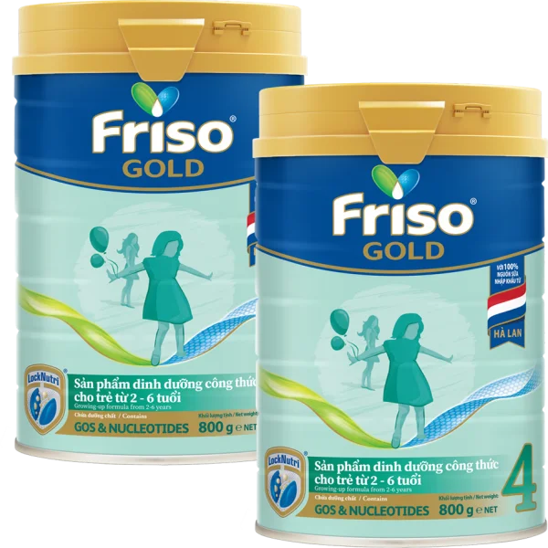 Combo 2 lon Friso Gold 4, 2 - 6 tuổi (800gr)