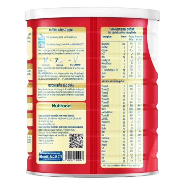 Combo 3 Sữa GrowPlus+ Đỏ 1,5kg (từ 1 tuổi)