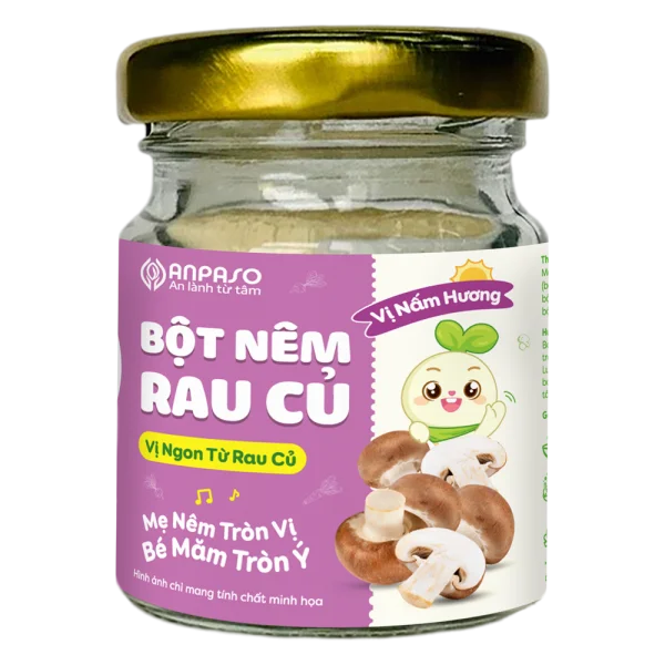 Bột nêm ăn dặm Anpaso vị nấm hương 60g