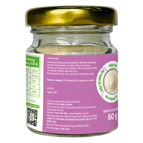 Combo 2 Bột nêm ăn dặm Anpaso vị nấm hương 60g