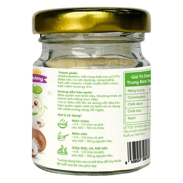 Combo 2 Bột nêm ăn dặm Anpaso vị nấm hương 60g