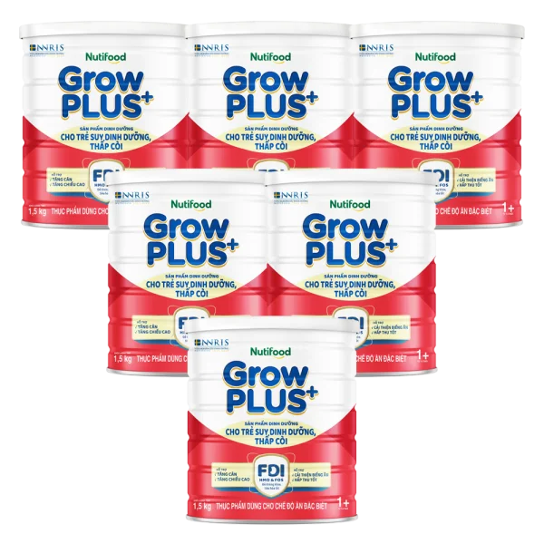 Combo 6 Sữa GrowPlus+ Đỏ 1,5kg (từ 1 tuổi)
