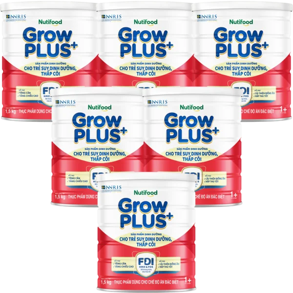 Combo 6 Sữa GrowPlus+ Đỏ 1,5kg (từ 1 tuổi)