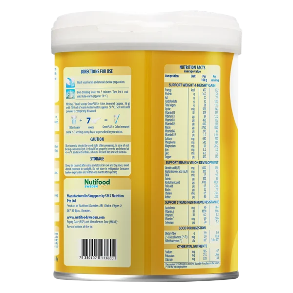 Combo 3 Sản phẩm dinh dưỡng công thức GrowPLUS+ Colos Immunel 2+, 800g ( trên 2 tuổi)