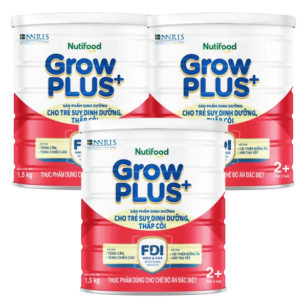 Combo 3 Sữa GrowPLUS+ Đỏ 2+ 1.5kg (Từ 2 tuổi)