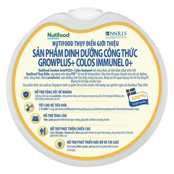 Sữa GrowPLUS+ Colos Immunel 0+, 400g (dưới 1 tuổi) (Giao bao bì ngẫu nhiên)