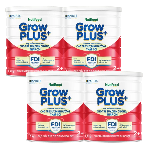 Combo 4 Sữa GrowPLUS+ Đỏ 2+ 1.5kg (Từ 2 tuổi)