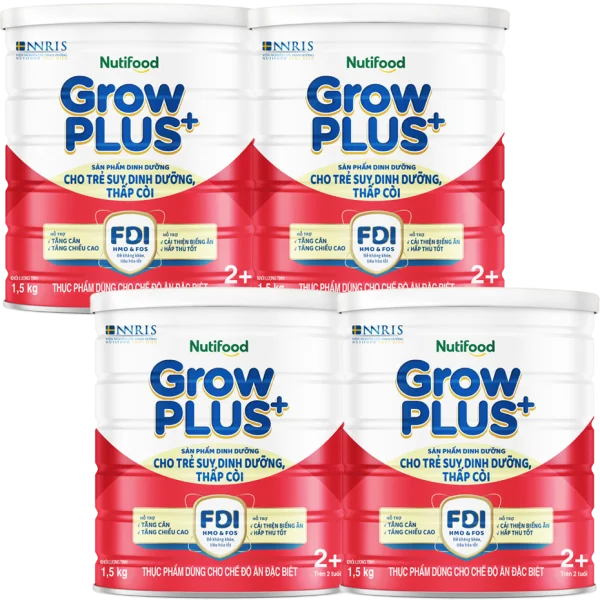 Combo 4 Sữa GrowPLUS+ Đỏ 2+ 1.5kg (Từ 2 tuổi)