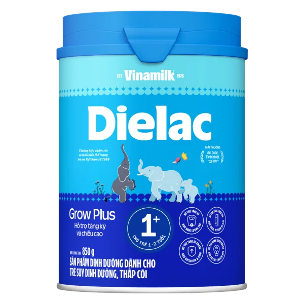 Sữa bột Dielac Grow Plus 1+ 850g (1-2 tuổi)