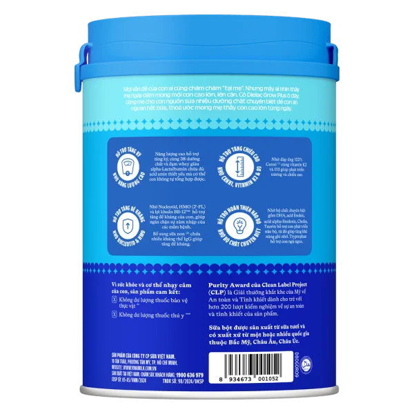 Sữa bột Dielac Grow Plus 1+ 850g (1-2 tuổi)