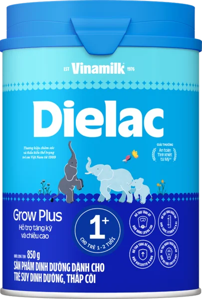 Sữa bột Dielac Grow Plus 1+ 850g (1-2 tuổi)