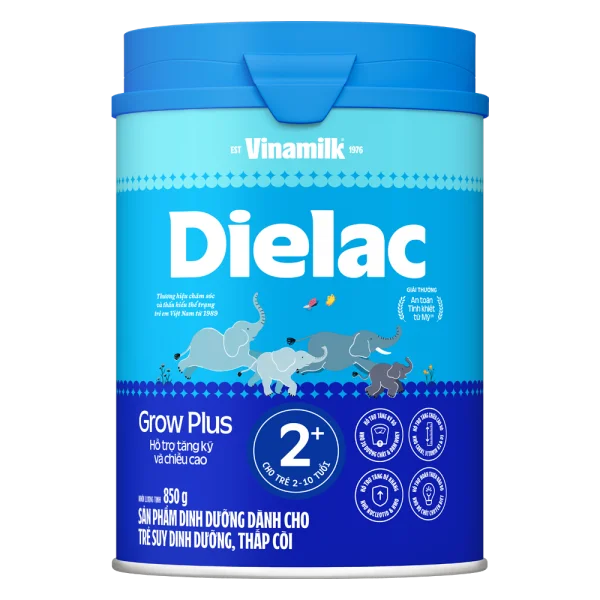 Sữa bột Dielac Grow Plus 2+ 850g (2-10 tuổi)
