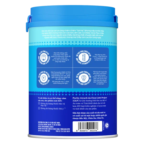 Sữa bột Dielac Grow Plus 2+ 850g (2-10 tuổi)