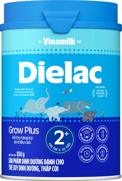 Sữa bột Dielac Grow Plus 2+ 850g (2-10 tuổi)