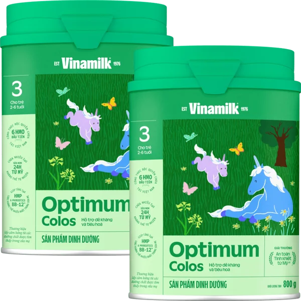Combo 2 lon Sản phẩm dinh dưỡng Optimum Colos 3 - HT 800g (2-6 tuổi)