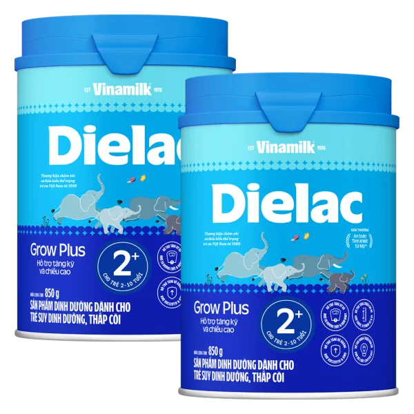 Combo 2 Sữa bột Dielac Grow Plus 2+ 850g (2-10 tuổi)