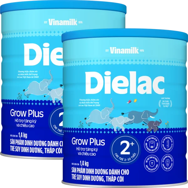 Combo 2 Sữa bột Dielac Grow Plus 2+ HT 1400g