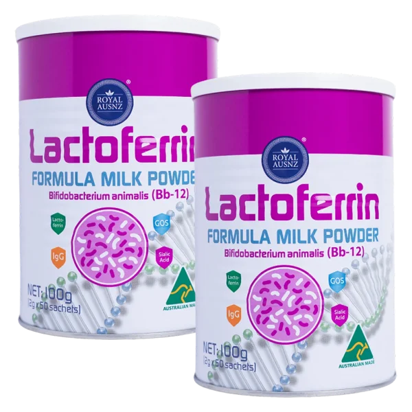 Combo 2 TPBS Royal Ausnz Lactoferrin Hồng Formula Milk Powder Bifidobacteriumanimalis (BB-12)