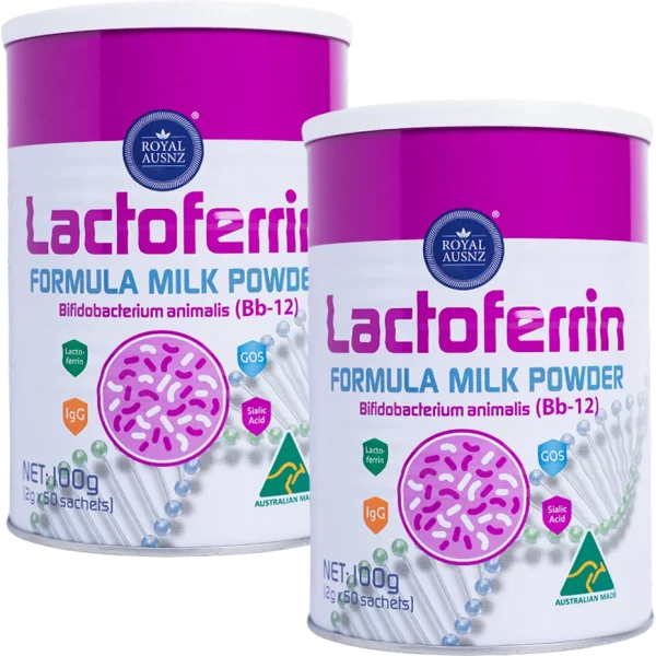Combo 2 TPBS Royal Ausnz Lactoferrin Hồng Formula Milk Powder Bifidobacteriumanimalis (BB-12)