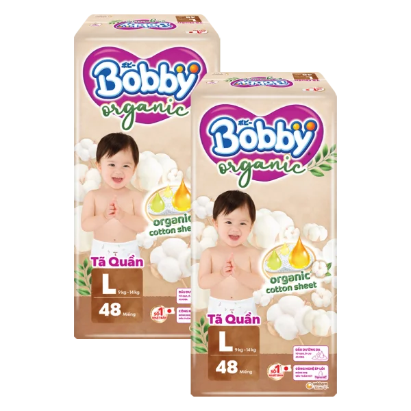Combo 2 T&atilde; quần Bobby Organic L48 Miếng