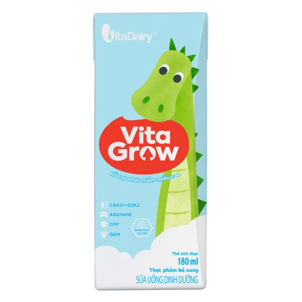 Sữa uống dinh dưỡng Vitagrow 180ml (cải tiến) (lốc 4 hộp)